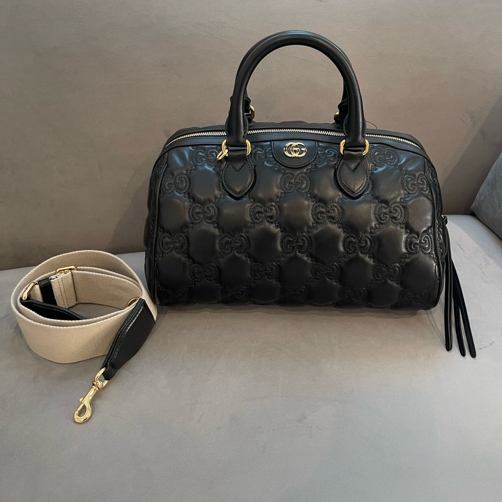 NWT Gucci GG Matelassé Medium Bowler Bag - Picture 7 of 10